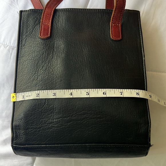 American West Tooled Leather Bag Merlot Red & Black Silver Concho and Hardware - Picture 9 of 16